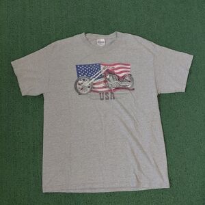 VINTAGE USA Biker Motorcycle T Shirt Size Large